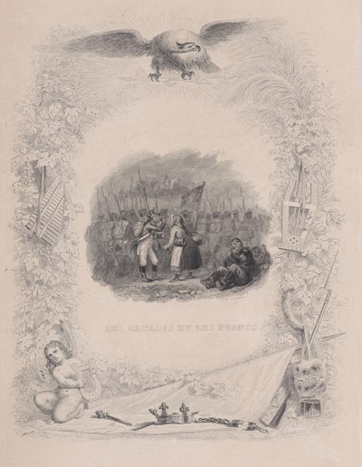 Galowie i franki, z Pieśni Bérangera, 1829 autorstwa Melchior Peronard