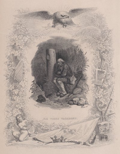 Stary włóczęga z Dzieł wszystkich Bérangera, 1829. autorstwa Melchior Peronard