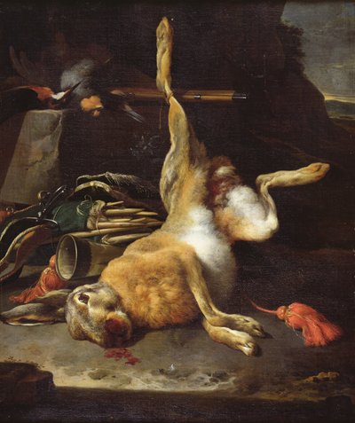 Zając autorstwa Melchior de Hondecoeter