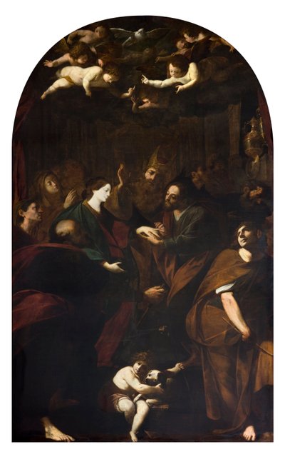Zaślubiny Dziewicy Obraz autorstwa Melchiorre Gherardini dit il Ceranino (1607-1668) 1629-1632 Kolekcja prywatna autorstwa Melchiorre Gherardini