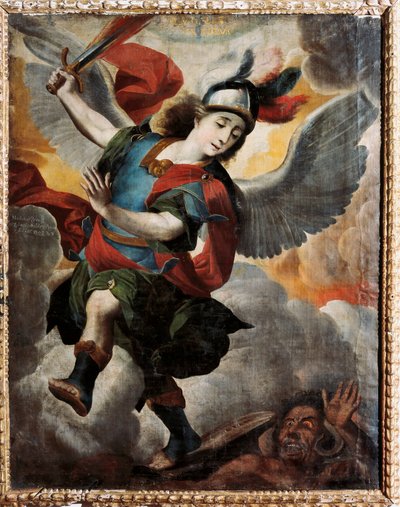 Obraz „Archanioł Święty Michał” Melchor Perez de Holguin (1665-1724) autorstwa Melchor Pérez de Holguín