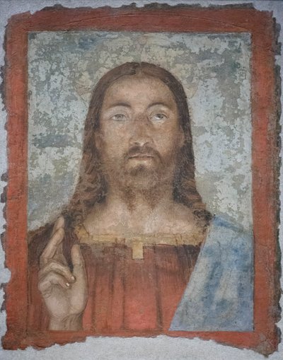 Salvator mundi, ok. 1476-80 (odłączony fresk) autorstwa Melozzo da Forli