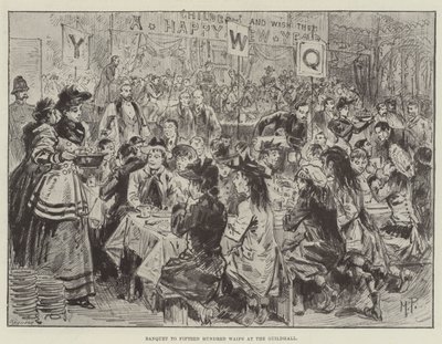 Bankiet dla Piętnastu Sto Waifów w Guildhall autorstwa Melton Prior