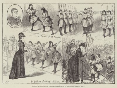 London School-Board Dzieci ćwiczące w Royal Albert Hall autorstwa Melton Prior