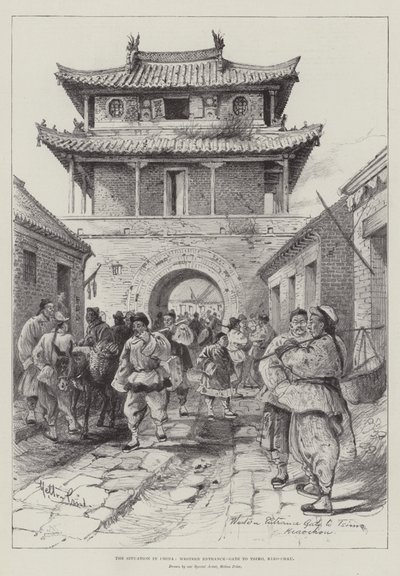 Sytuacja w Chinach, Zachodnia Brama Wejściowa do Tsimo, Kiao-Chau autorstwa Melton Prior