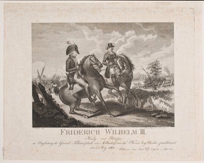 Fryderyk Wilhelm II Prus i feldmarszałek Möllendorf autorstwa Meno Haas