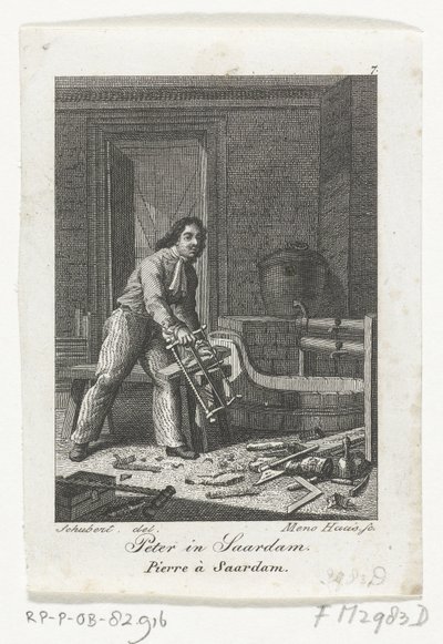 Piotr Wielki w Zaandam, 1697 autorstwa Meno Haas