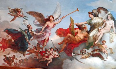 Francja zwycięska pod Bouvines autorstwa Merry Joseph Blondel