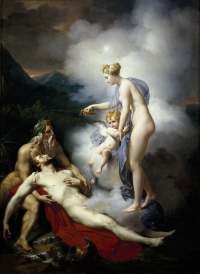 Wenus nakładająca balsam na ranę Eneasza, ok. 1930 r. 1805-1810. autorstwa Merry Joseph Blondel