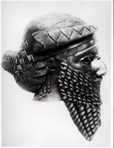 Głowa Sargona I (ok. 2334-2279 pne) 2400-2200 pne (miedź) (patrz także 189592) autorstwa Mesopotamian