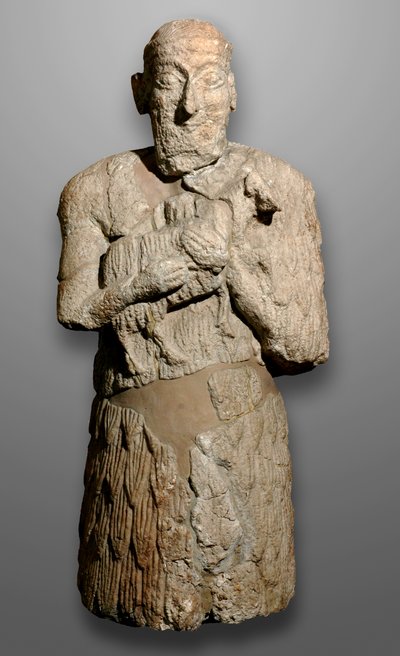 Posąg mężczyzny niosącego owce na ofiarę, Sumeria autorstwa Mesopotamian