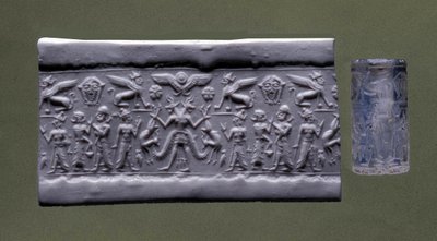 Uszczelnienie cylindryczne, północna Syria (kwarc) autorstwa Mesopotamian Mesopotamian