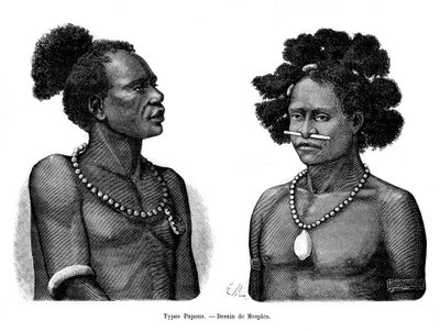 Typy papuaskie, XIX w. autorstwa Mesples