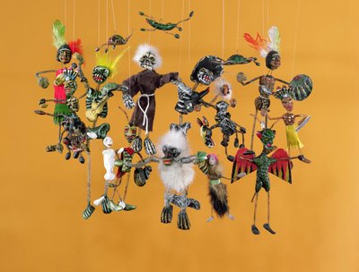 Figurki Dnia Zmarłych, z Oaxaca (papier mache) autorstwa Mexican School