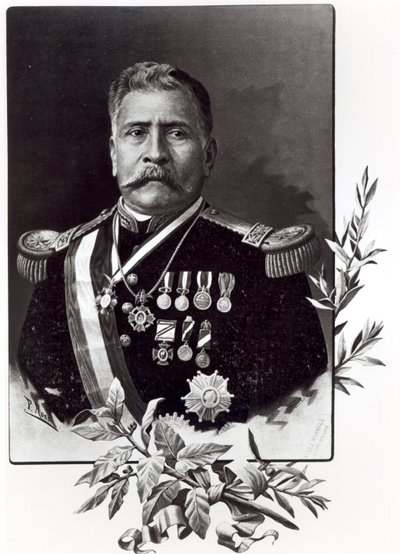 Portret Porfirio Diaza (1830-1915) autorstwa Mexican School