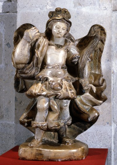 Posąg św. Michała (alabaster) autorstwa Mexican School