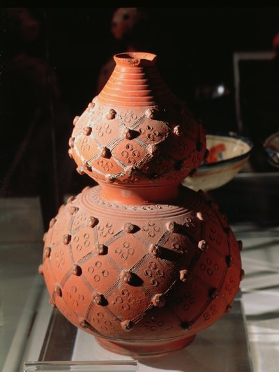 Wazon w kształcie tykwy (ceramika) autorstwa Mexican School