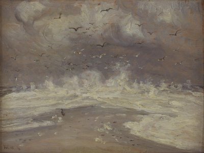 Surfuj na północnym wybrzeżu Jutlandii autorstwa Michael Ancher