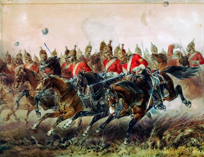 Szarża Lekkiej Brygady podczas bitwy pod Kominiarką, 1854 autorstwa Michael Angelo Hayes