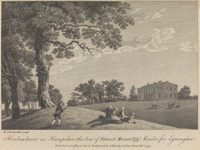 Broken-hurst w Hampshire, siedziba Edwarda Moranta, Esquire, członek Lymington (opublikowane przez G. Kearsly); strona 43 (tom pierwszy) autorstwa Michael Angelo Rooker