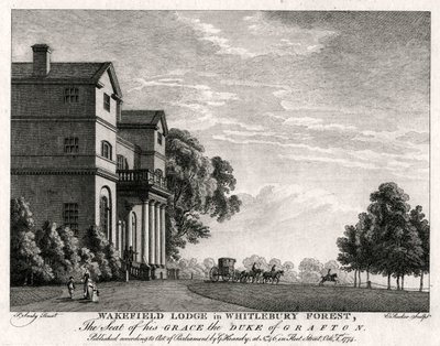 Wakefield Lodge w Whitlebury Forest, Northamptonshire, 1774 autorstwa Michael Angelo Rooker