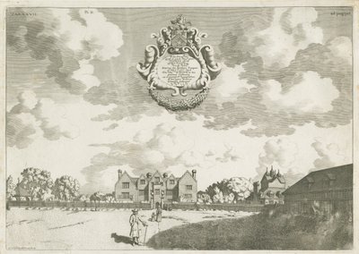 Bentley Hall: miedzioryt, [1686] (odbitka) autorstwa Michael Burghers