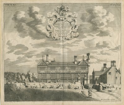 Broughton Hall: miedzioryt, nd [1653-1686] (druk) autorstwa Michael Burghers