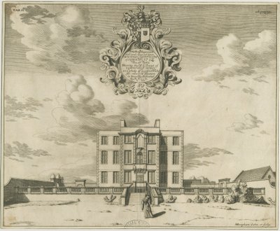 Elmhurst Hall: miedzioryt, nd [1653-1686] autorstwa Michael Burghers