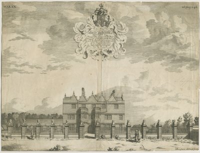 Forton - Aqualate Hall: grawer, bd [1653-1686] (druk) autorstwa Michael Burghers
