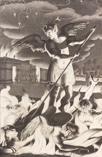 Ilustracja do Raju utraconego Johna Miltona, 1688. autorstwa Michael Burghers