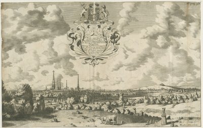 Lichfield - West North West Prospect: miedzioryt, nd [1653 - 1686] autorstwa Michael Burghers