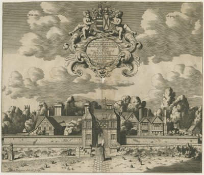Sandon Hall: rycina, bd [1653-1686] (druk) autorstwa Michael Burghers