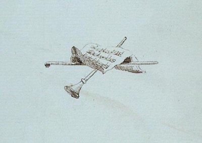 Rysunek z notatnika Michaela Faradaya (pióro i atrament na papierze) autorstwa Michael Faraday