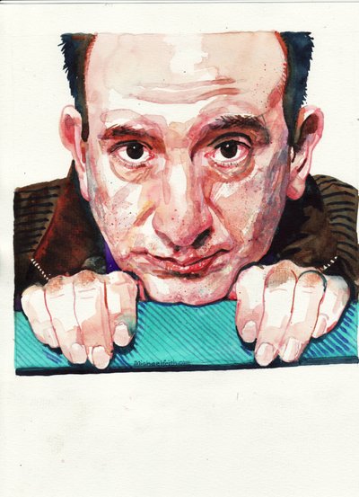 Armando Iannucci (akwarela) autorstwa Michael Frith
