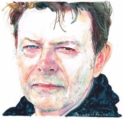 David Bowie (akwarela) autorstwa Michael Frith