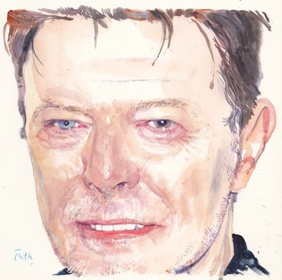 David Bowie (akwarela) autorstwa Michael Frith