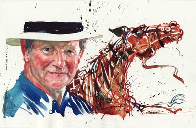 Michael Morpurgo (akwarela) autorstwa Michael Frith