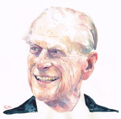 Książę Filip, książę Edynburga (akwarela) autorstwa Michael Frith
