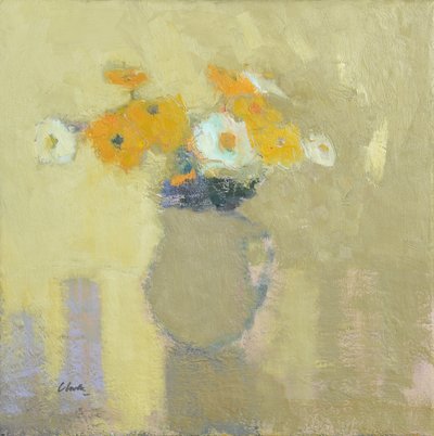 Kwiaty z otoczonego murem ogrodu, 2014 (olej na płótnie) autorstwa Michael G. Clark