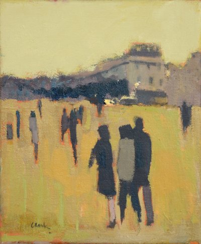 Przyjaciele, 2017 (olej na płótnie) autorstwa Michael G. Clark