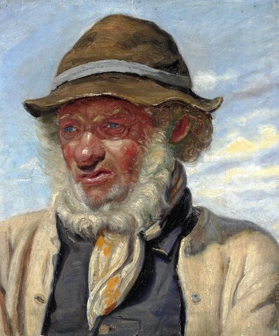 Rybak ze Skagen z pełną brodą. autorstwa Michael Peter Ancher