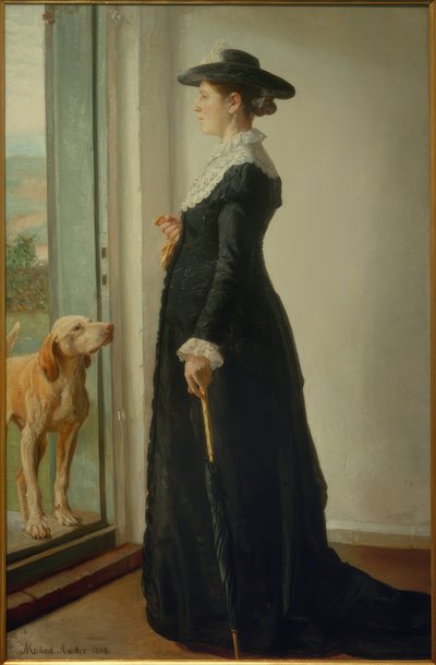 Portret mojej żony. Malarka Anna Ancher autorstwa Michael Peter Ancher