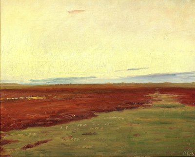 Zachód słońca nad mostem w Skagen. autorstwa Michael Peter Ancher