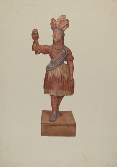 Sklep z cygarami Indian, ok. 1930 r. 1939. autorstwa Michael Riccitelli