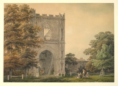 Zrujnowana brama w opactwie, Bury St Edmunds, 1788-1801 autorstwa Michael Rooker