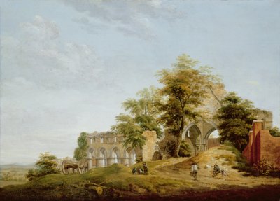 Ruiny opactwa Buildwas, 1770 autorstwa Michael Rooker