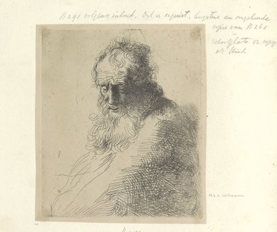 Bust van een oude man spotkał baard Kolekcja osiemdziesięciu pięciu oryginalnych grafik (tytuł serii) autorstwa Michael Willmann (attributed to)