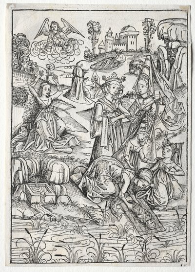 Der Schatz Behalten: Mojżesz znaleziony przez córkę faraona recto, 1491. autorstwa Michael Wolgemut