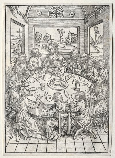 Skarbnik: Ostatnia Wieczerza, 1491. autorstwa Michael Wolgemut