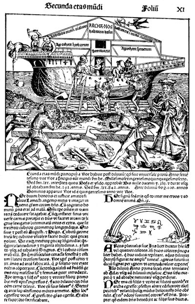 Strona z książki „Kronika norymberska” Hartmanna Schedla, 1493. autorstwa Michael Wolgemut